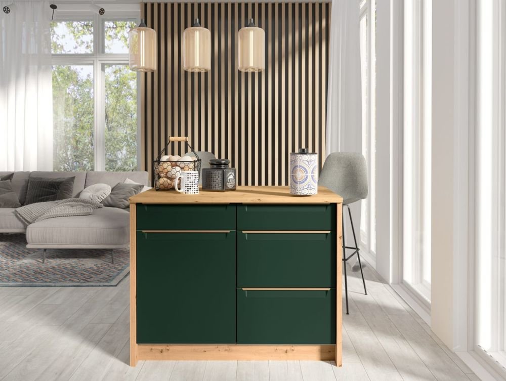 Straight kitchen island without cabinets KW 100 -120 -160 cm Fadome - Image 6