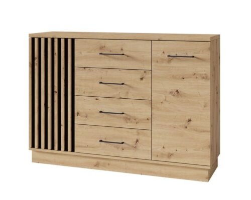 Loft style chest of drawers with grill 130 cm Artiz