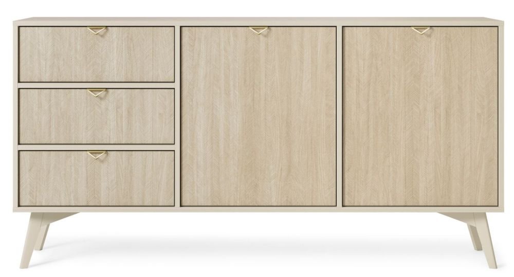 Chest of drawers and cabinet with herringbone pattern facades Forest KSZ158 - Image 5