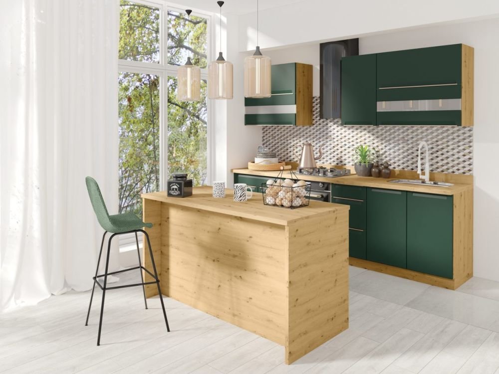 Straight kitchen island without cabinets KW 100 -120 -160 cm Fadome - Image 7