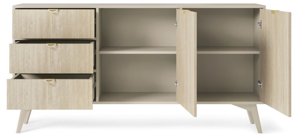 Chest of drawers and cabinet with herringbone pattern facades Forest KSZ158 - Image 6