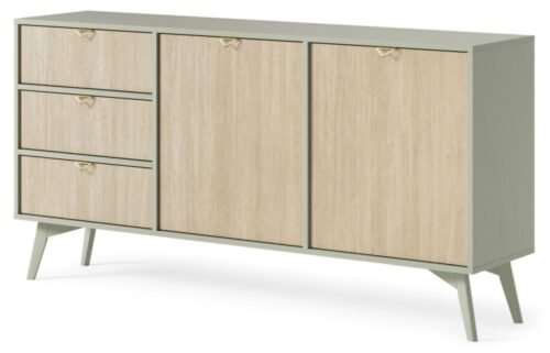 Chest of drawers and cabinet with herringbone pattern facades Forest KSZ158