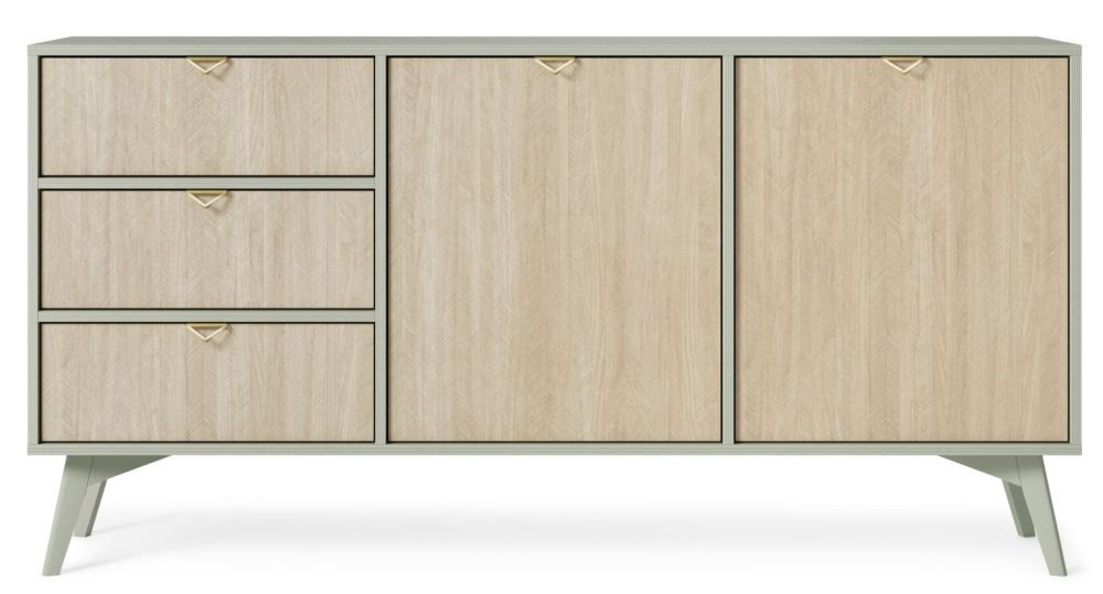 Chest of drawers and cabinet with herringbone pattern facades Forest KSZ158 - Image 2