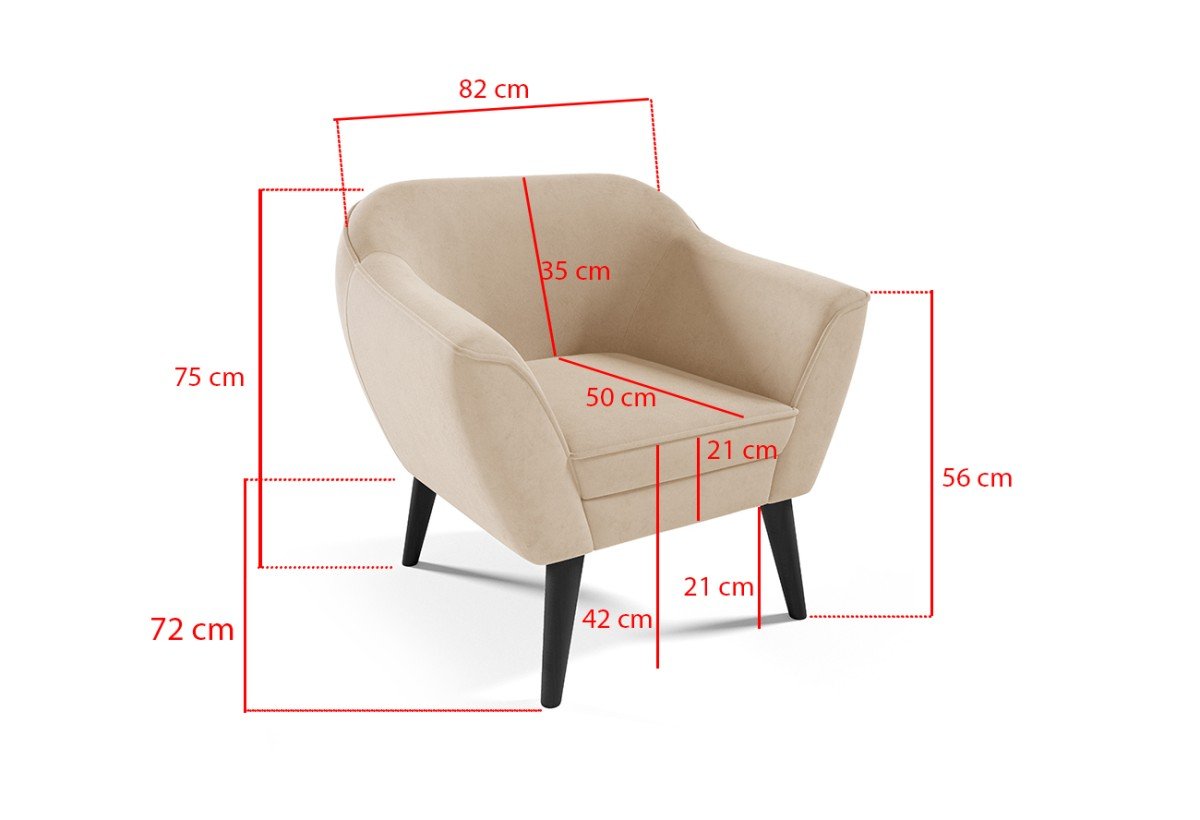 Scandinavian armchair 191 Scandi Caro Gr1 - Image 5