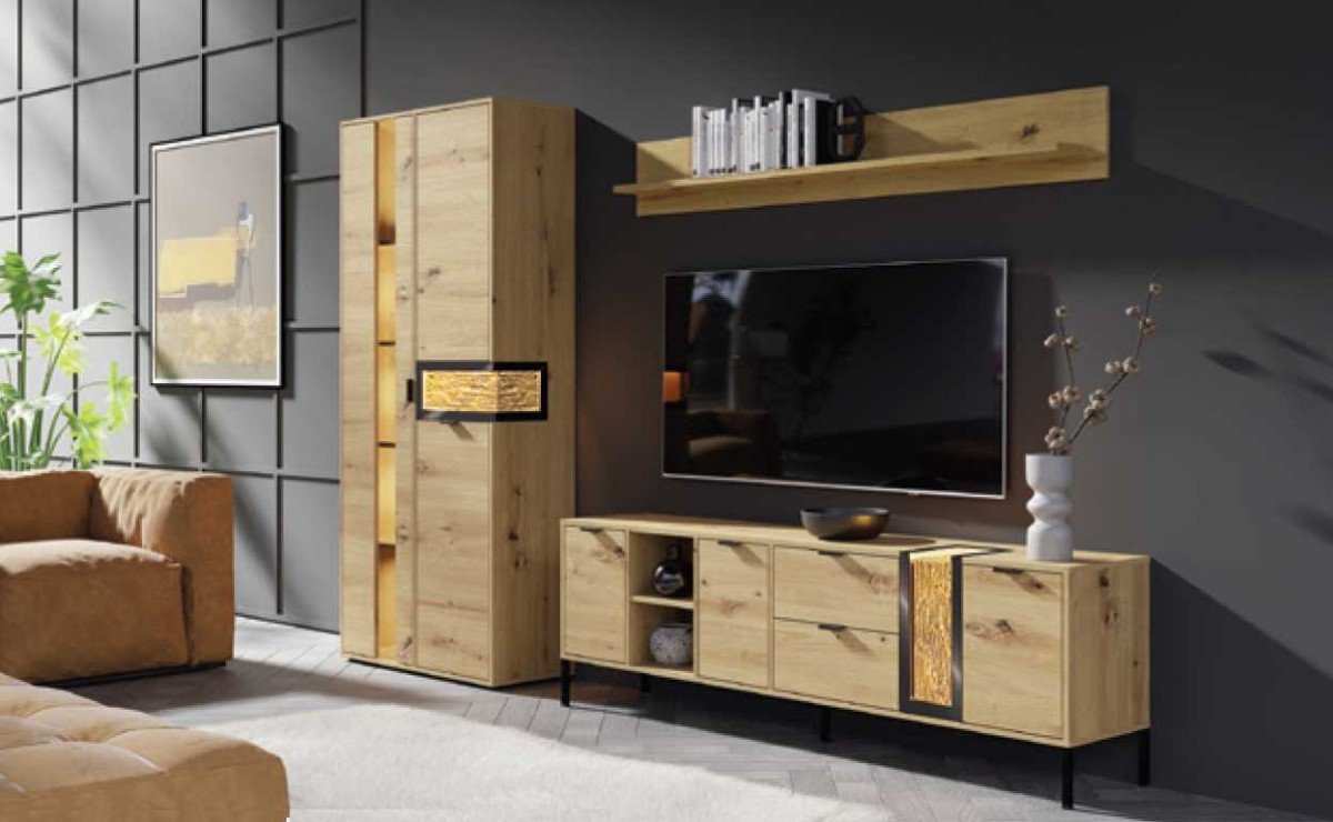 Scandinavian chest of drawers with wooden inserts Evolution EV12 - Image 2