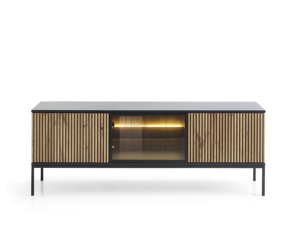 Charming loft-style TV cabinet with lighting Sento RTV154 - Image 2
