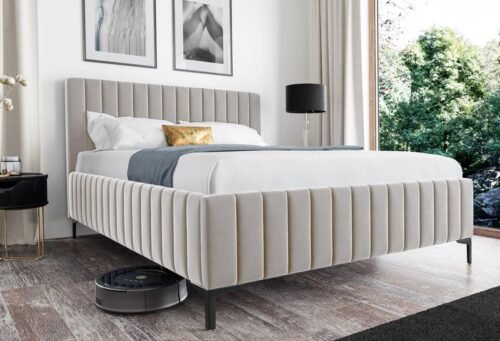 Soft bed with legs, 15 cm thin Luiz 24