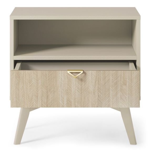 Nightstand with herringbone front Forest S54 - Image 6