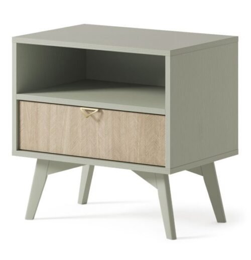 Nightstand with herringbone front Forest S54