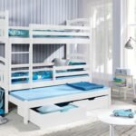 Bunk bed with drawers JAKUB III for 3 persons 90x200 cm