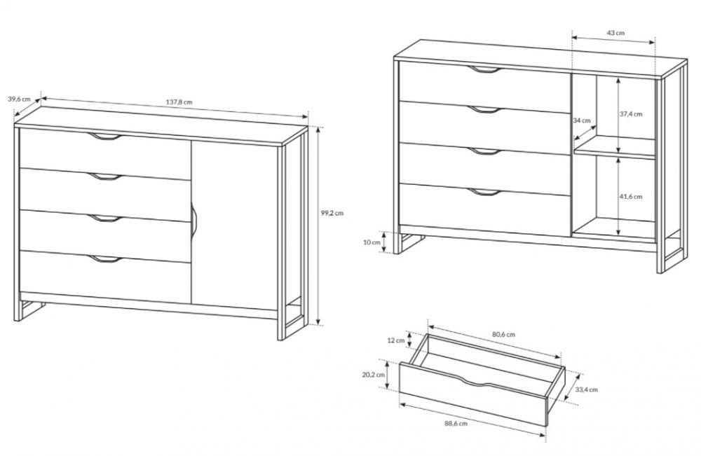 Chest of drawers 138 Arden - Image 5