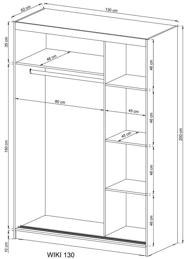 Wiki sliding wardrobe 130 or 150 cm - Image 3