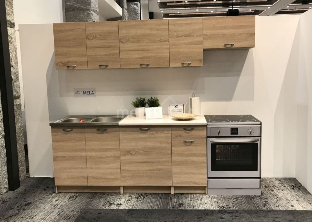 "Mela" kitchen, 240 cm, sonoma oak color, with countertops - SPECIAL OFFER - Image 4