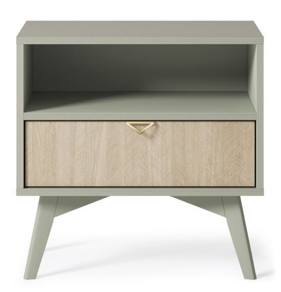 Nightstand with herringbone front Forest S54 - Image 2