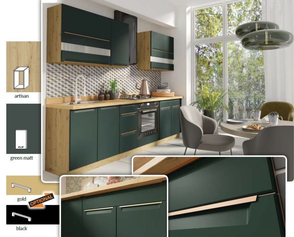 Base corner cabinet 100/70 cm Glamour GLA-14DP - Image 4