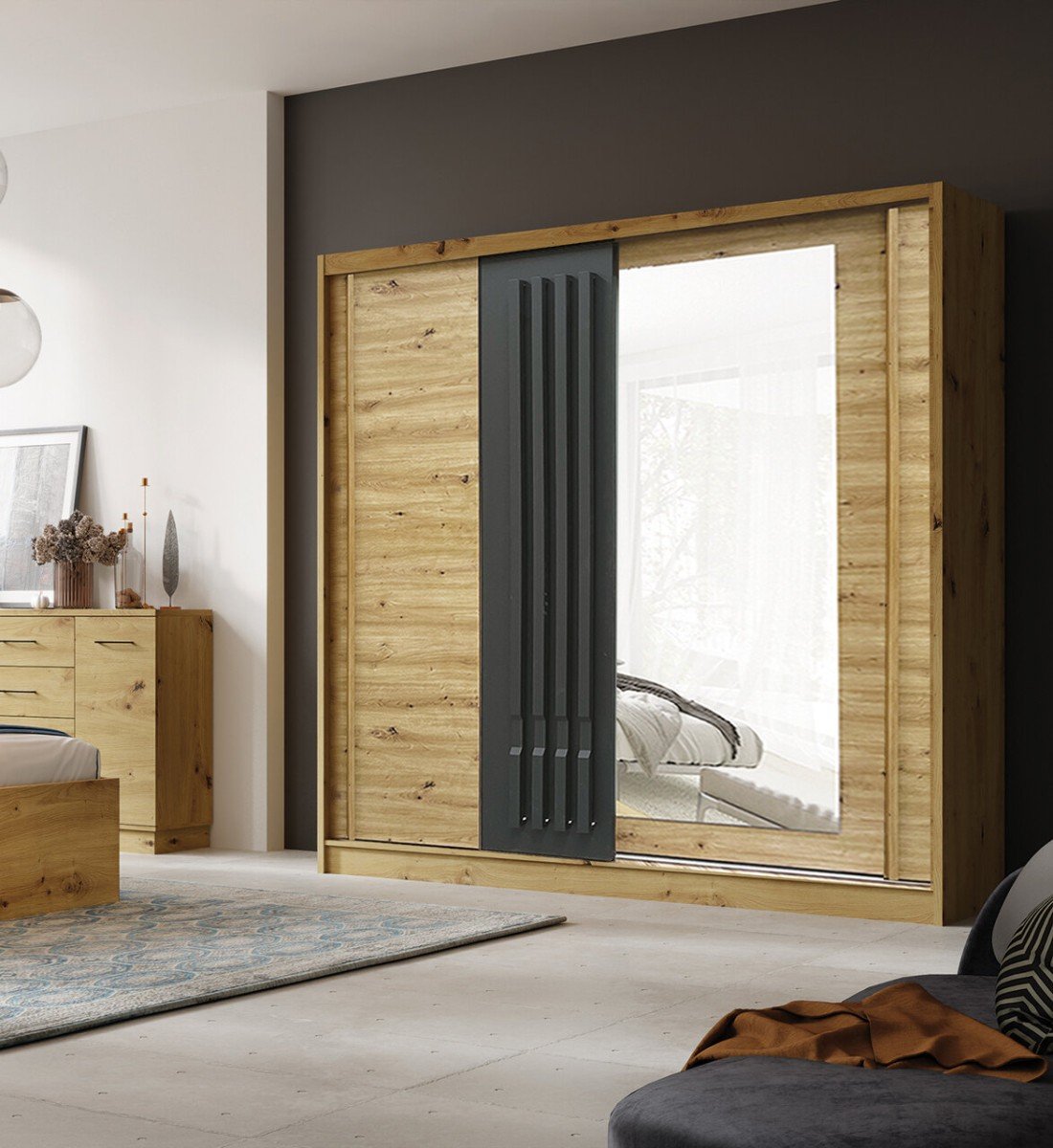 Avantgarde AV5-200 cm sliding wardrobe with mirror