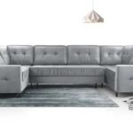 Akita U Gr3 corner sofa bed with ruffles