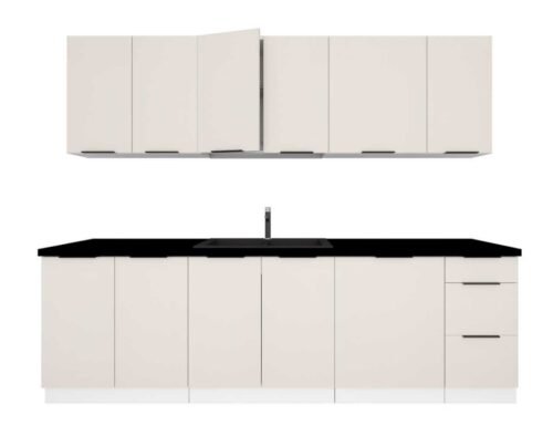 Sonja kitchen 260 cm with dryer, beige – SPECIAL OFFER