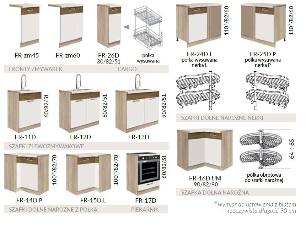 Base corner cabinet 100/70 cm Favorit Ribbeck FR-15DL - Image 6