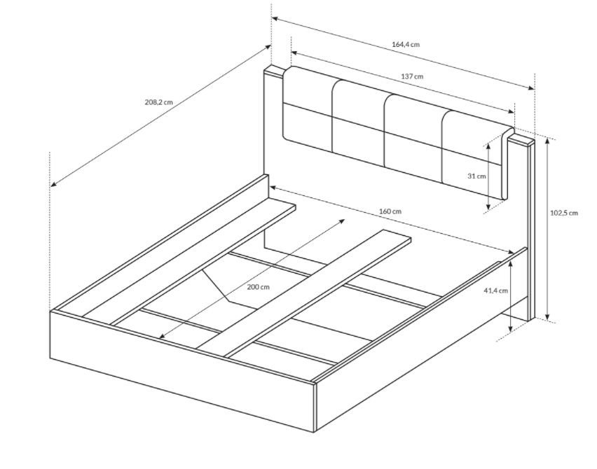 Bed 160 Arden - Image 6