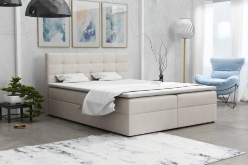 Copper continental bed 160×200 cm