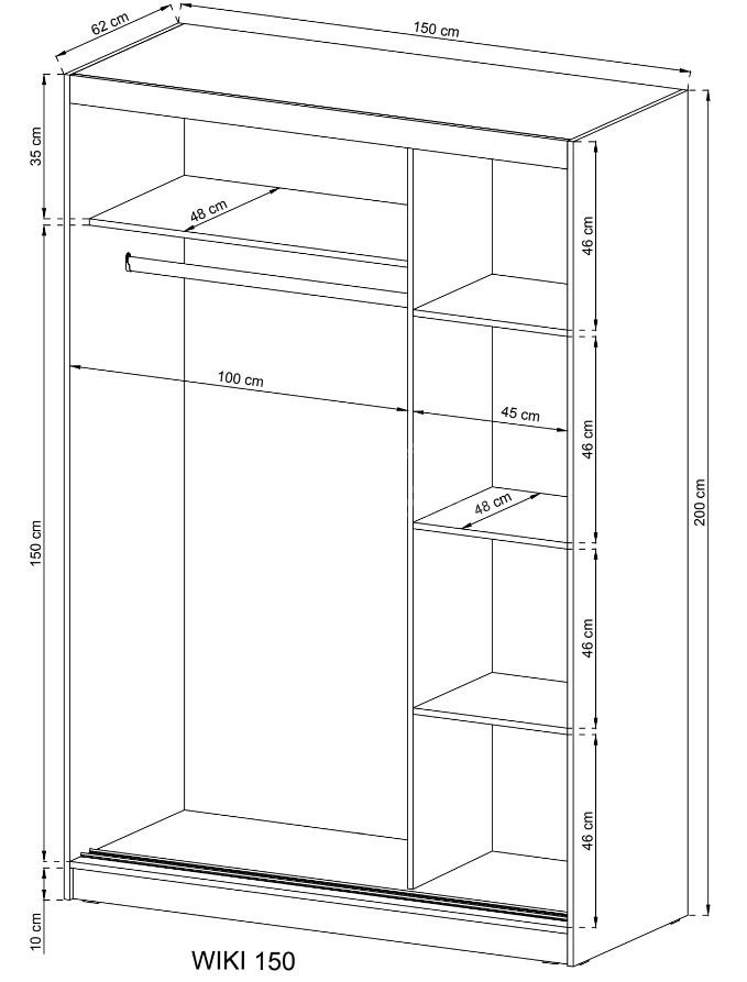 Wiki sliding wardrobe 130 or 150 cm - Image 4