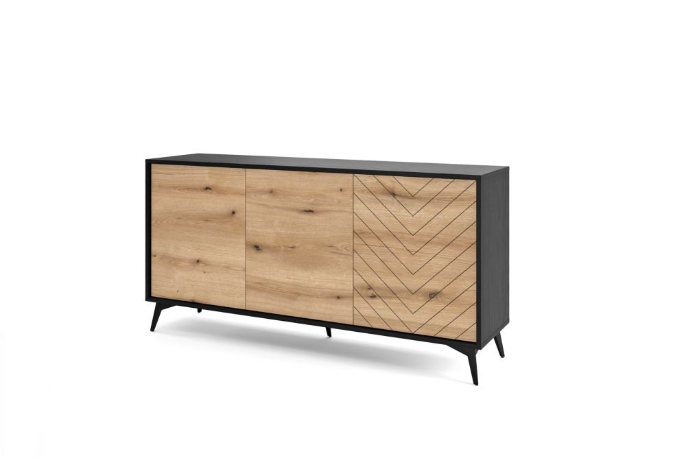 Loft style chest of drawers K154 Diamond - oak color - Image 2