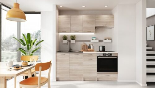 Mela kitchen 180 cm with DK sonoma oak worktop – SPECIAL OFFER