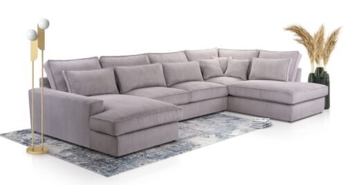 Cleo U soft, non-folding corner sofa