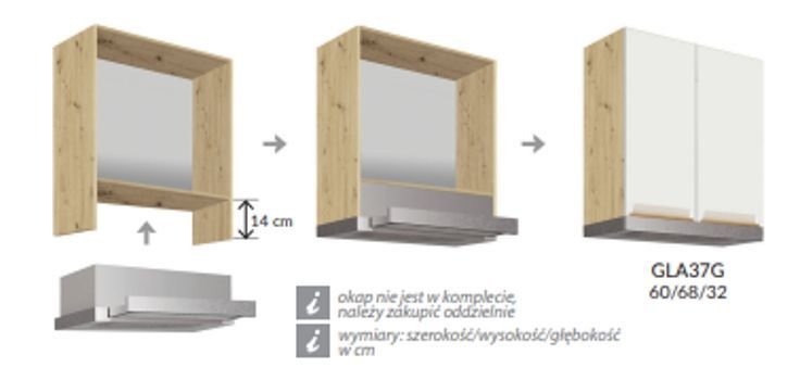 Upper cabinet 60 cm for Smart SC-37G hood - Image 3