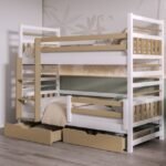 Bunk bed with drawers MIROMIR for 2 persons 90x200 cm