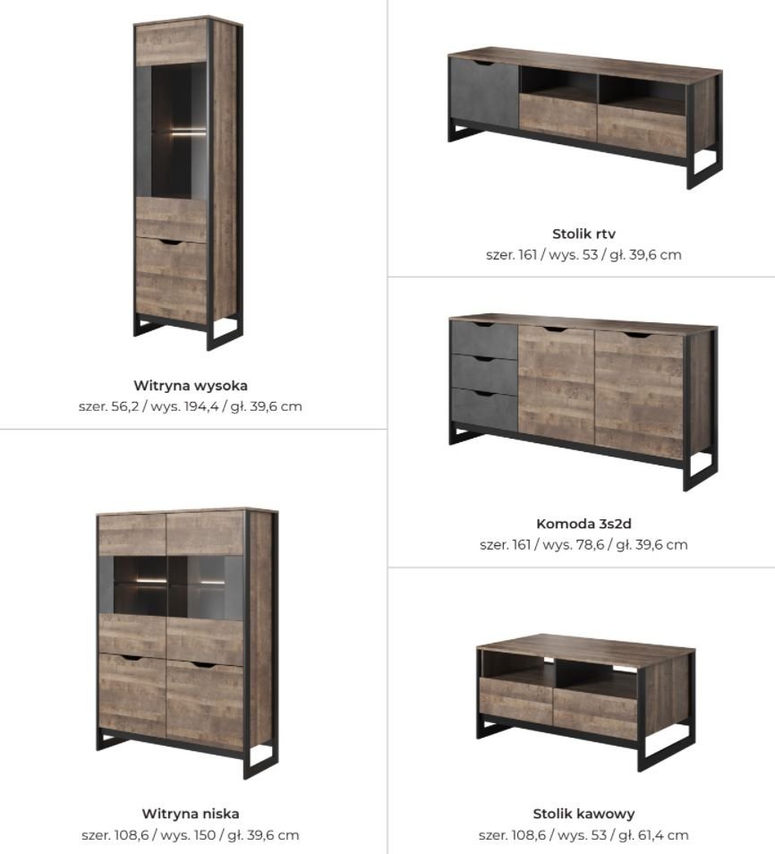 Arden industrial style TV cabinet - Image 5