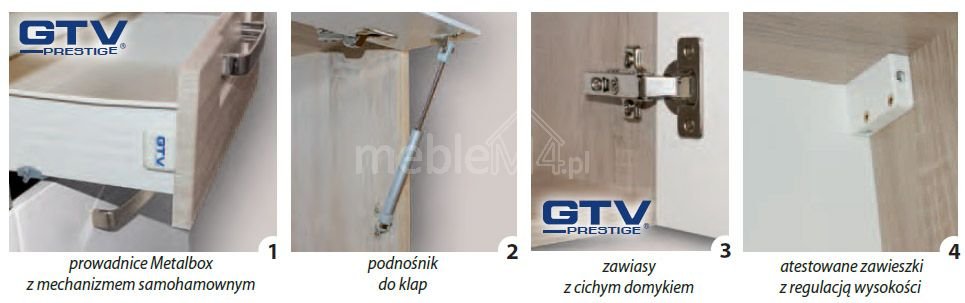 Wall cabinet 80 cm with glass Econo ECO-41G - Image 5