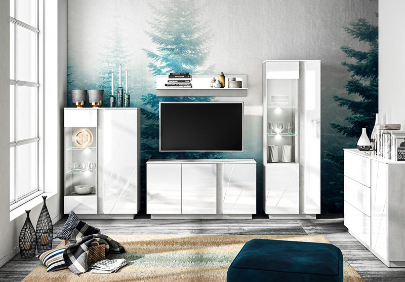 LUMENS 10 concrete silver/glossy white coffee table - Image 9