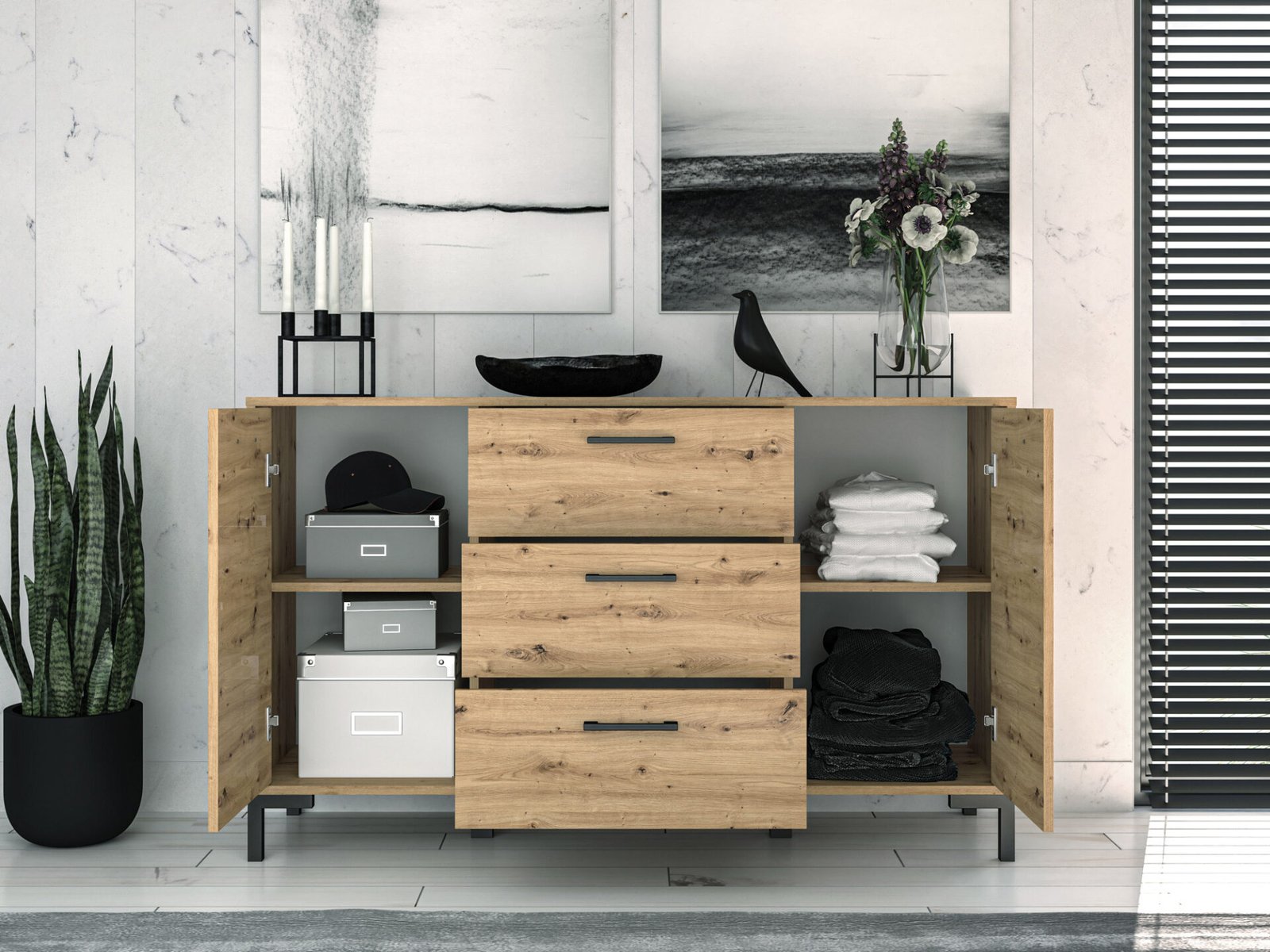 Nevio 12 Artisan Oak - Chest of Drawers - Image 8