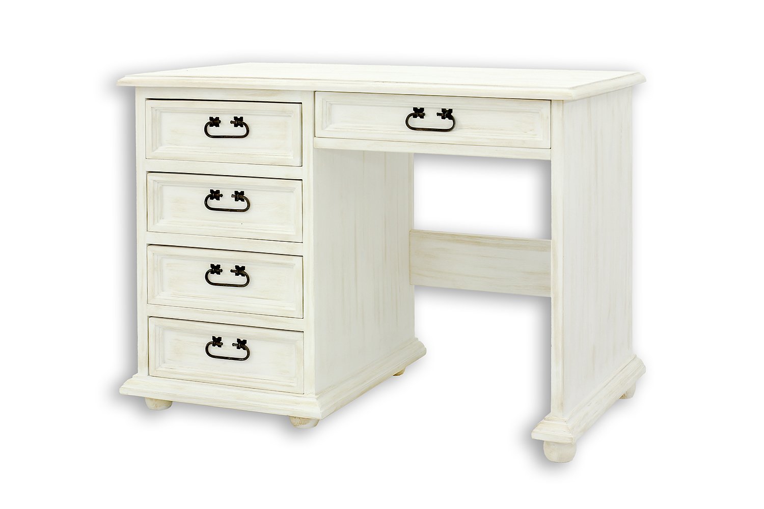Pine desk RUSTIKAL BR700 antique white pine - Image 4