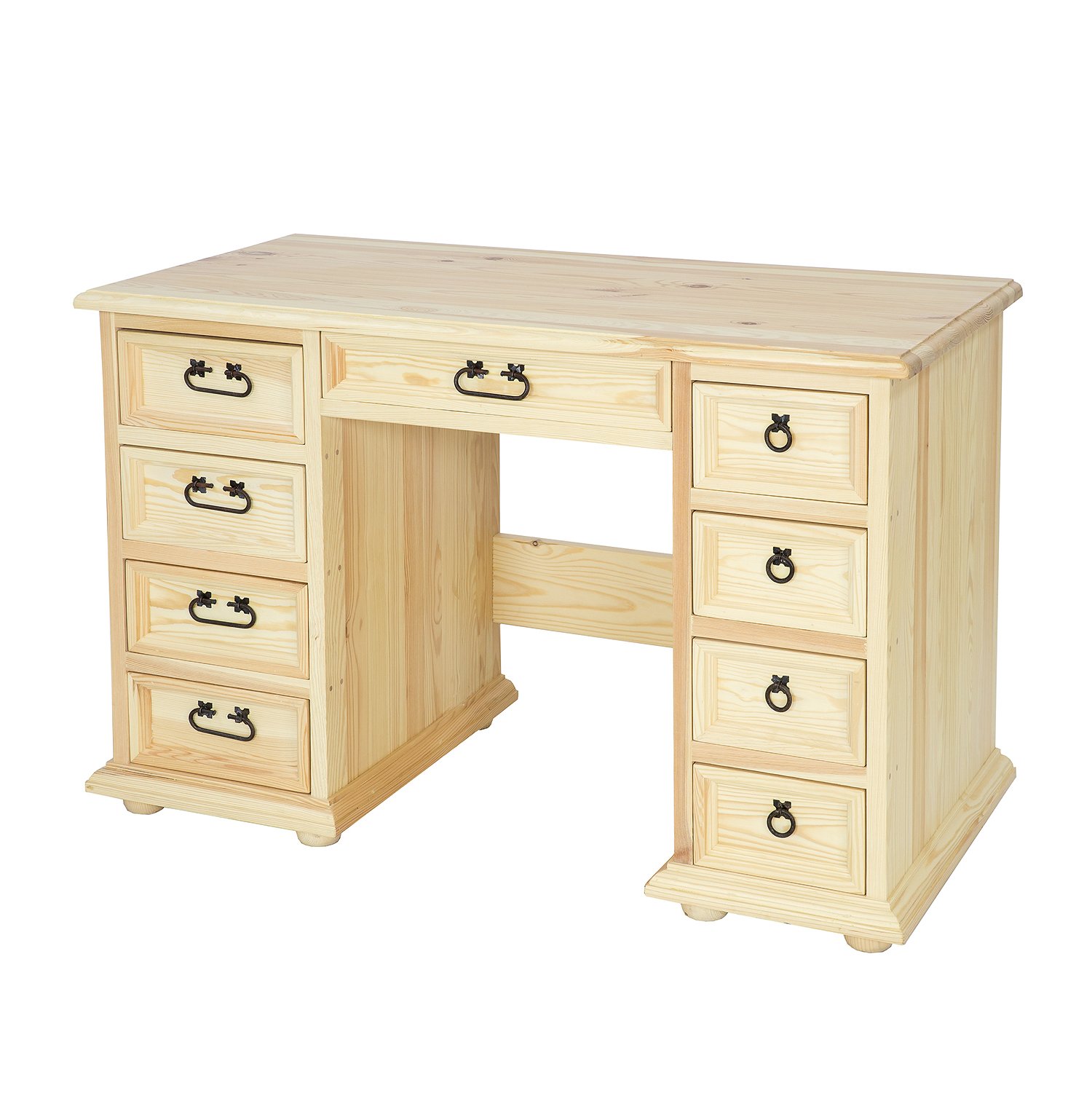 Pine desk RUSTIKAL BR703, light wax color, pine - Image 4