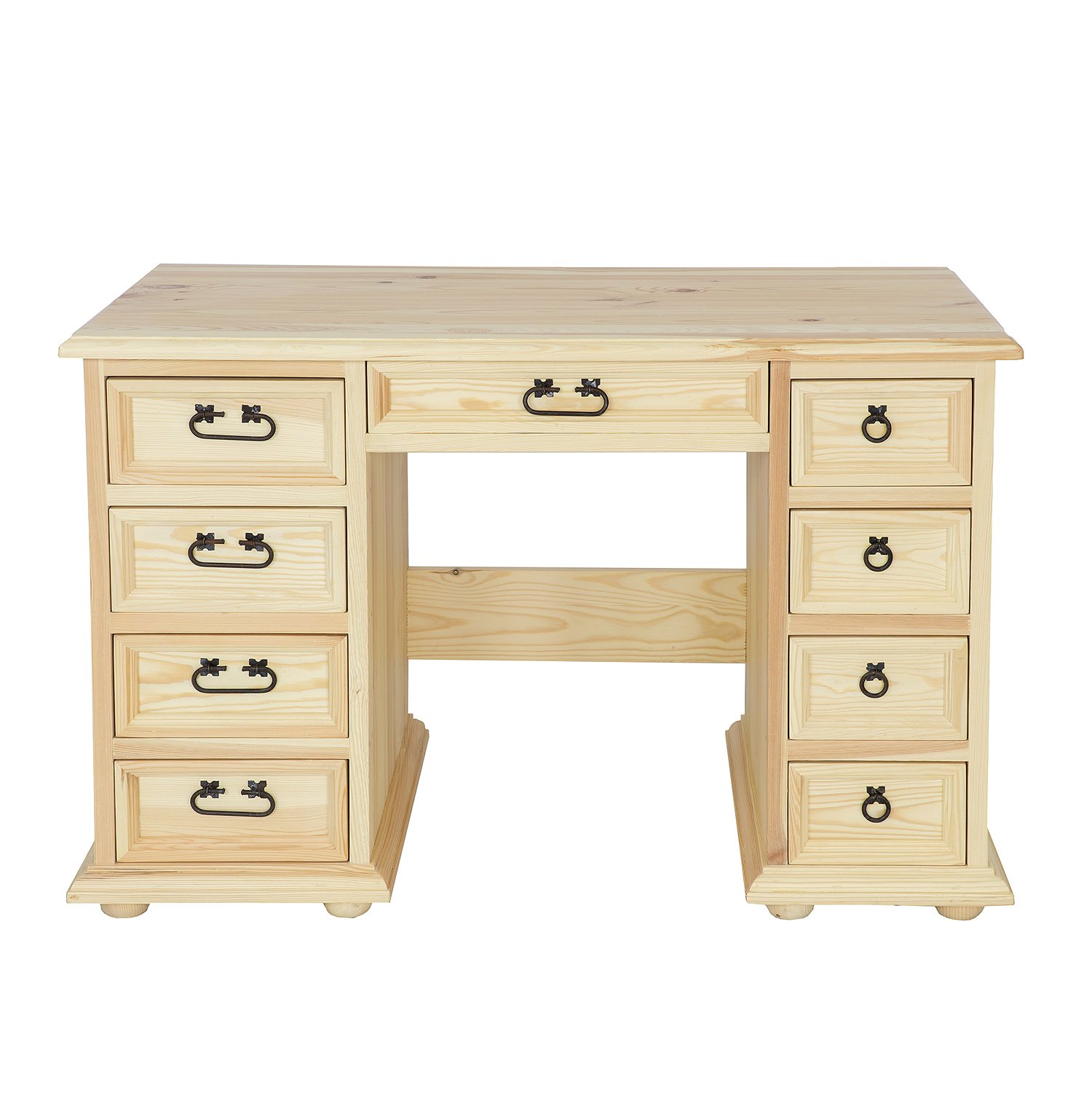 Pine desk RUSTIKAL BR703, light wax color, pine - Image 5