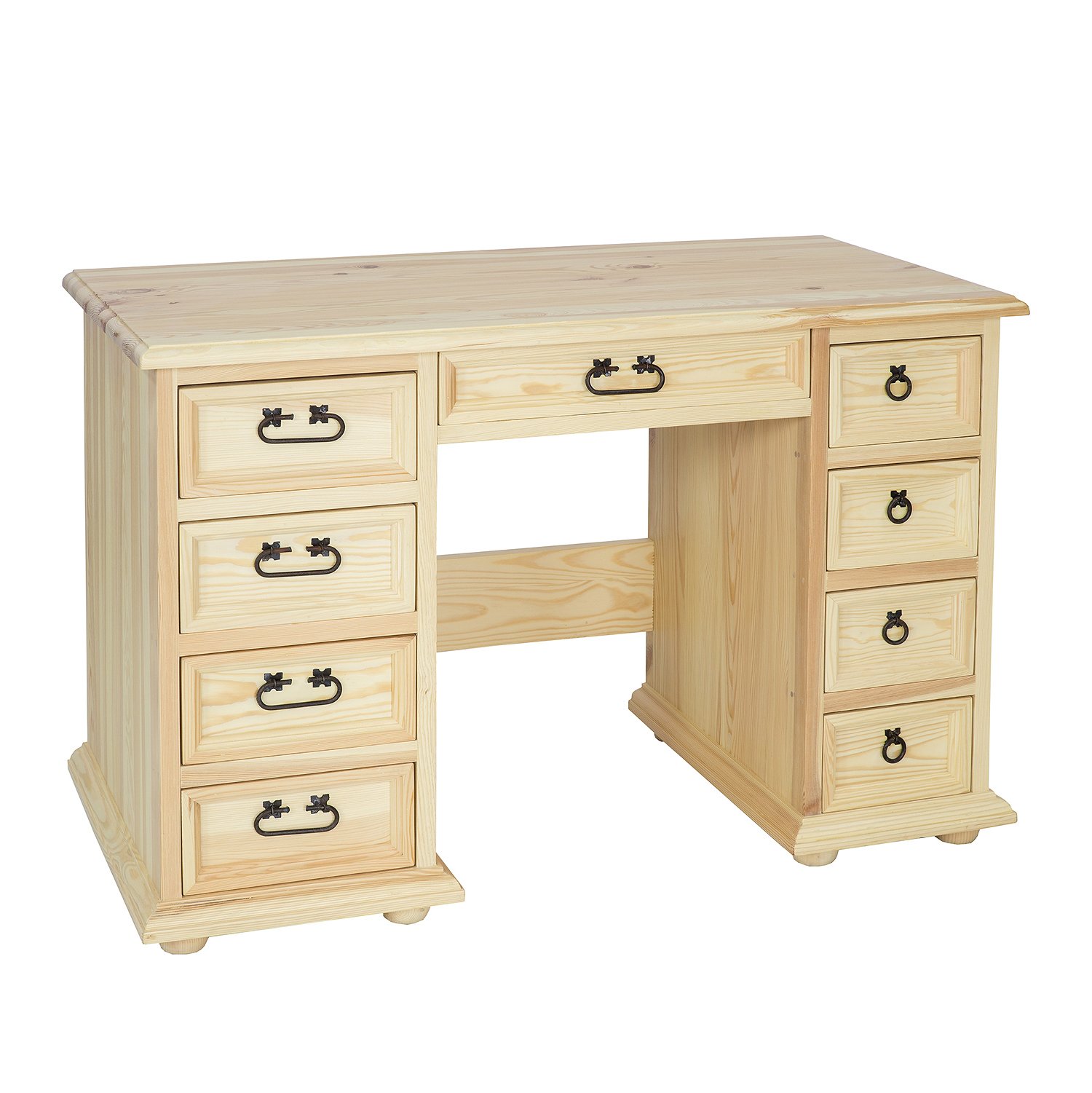 Pine desk RUSTIKAL BR703, light wax color, pine - Image 6