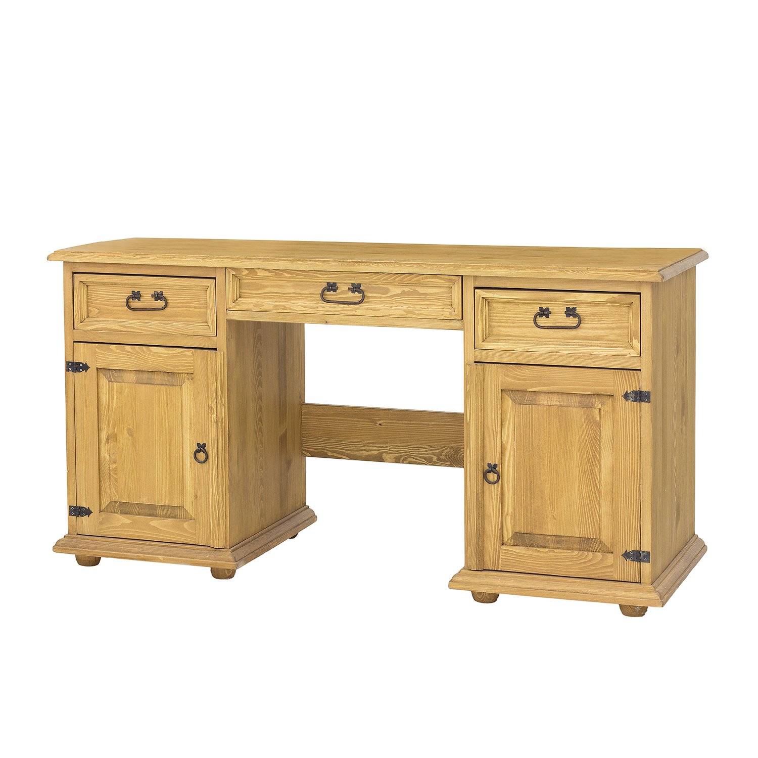 Pine desk RUSTIKAL BR705, pine, dark wax