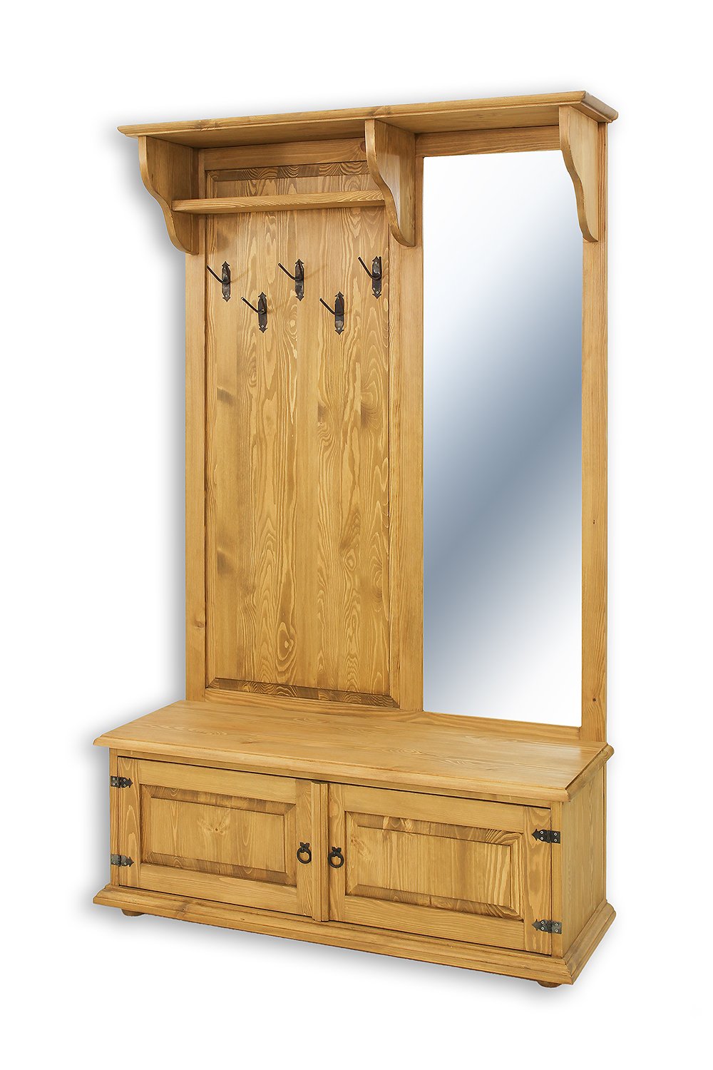 Pine wardrobe RUSTIKAL GR703 pine colorless wax
