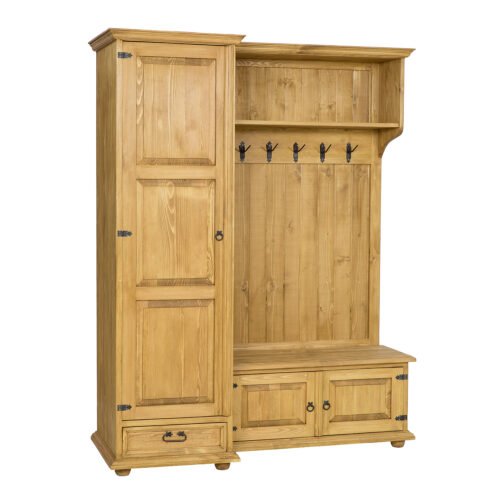 Pine wardrobe RUSTIKAL GR704 antique pine white