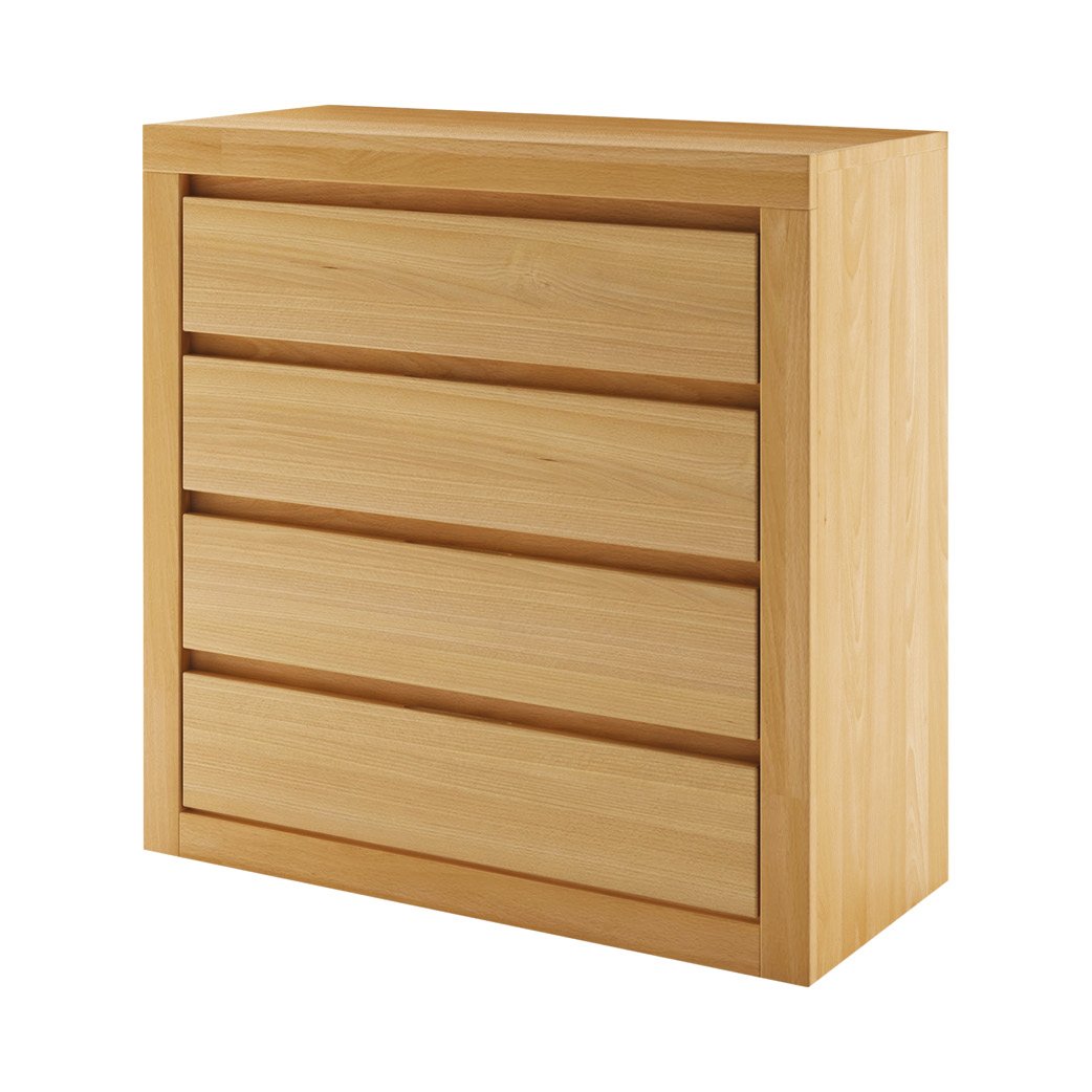 VIP KD403 beech chest of drawers, moka beech