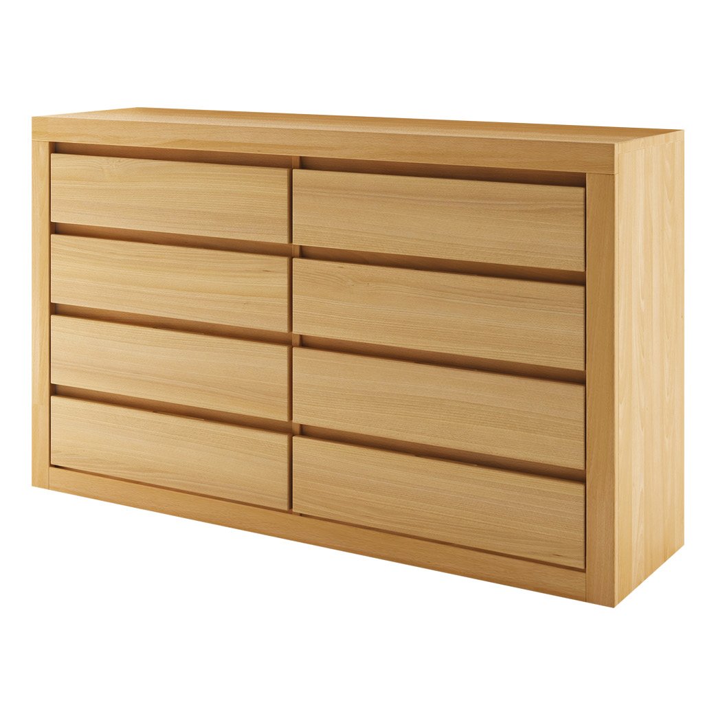 VIP KD406 rustic style beech chest of drawers