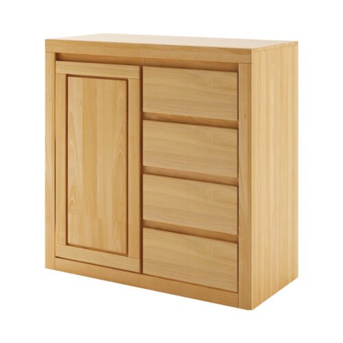 VIP KD411 beech chest of drawers, bleached beech