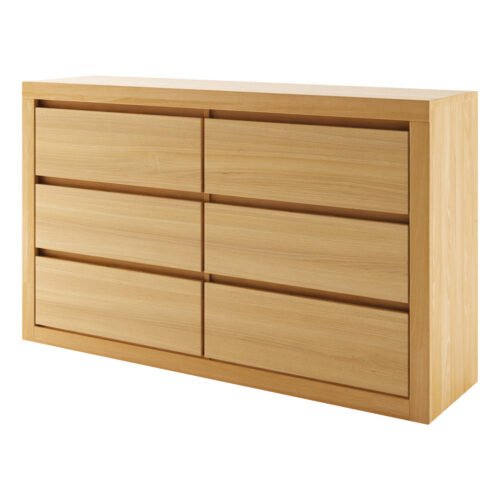 VIP KD312 oak chest of drawers, cocoa oak
