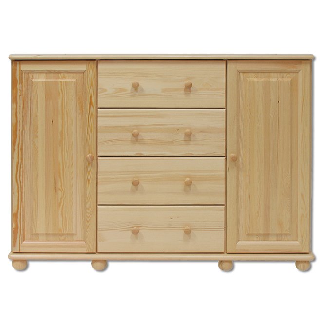 CORSICA KD120 pine chest of drawers, pine and oak