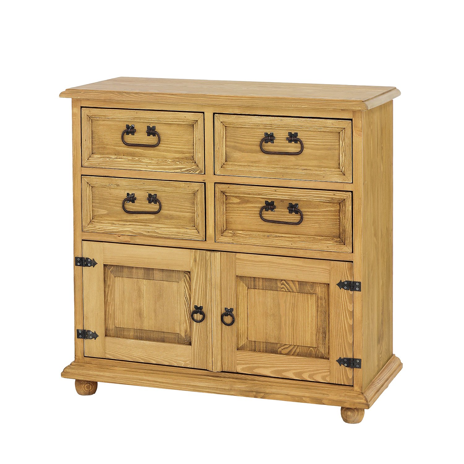 Pine chest of drawers RUSTIKAL KD701 pine, clear wax