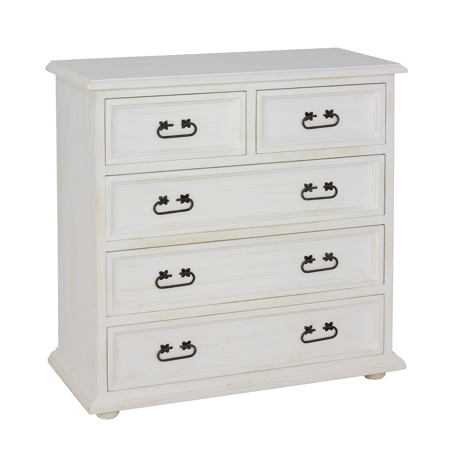 Pine chest of drawers RUSTIKAL KD702, white pine patina - Image 9