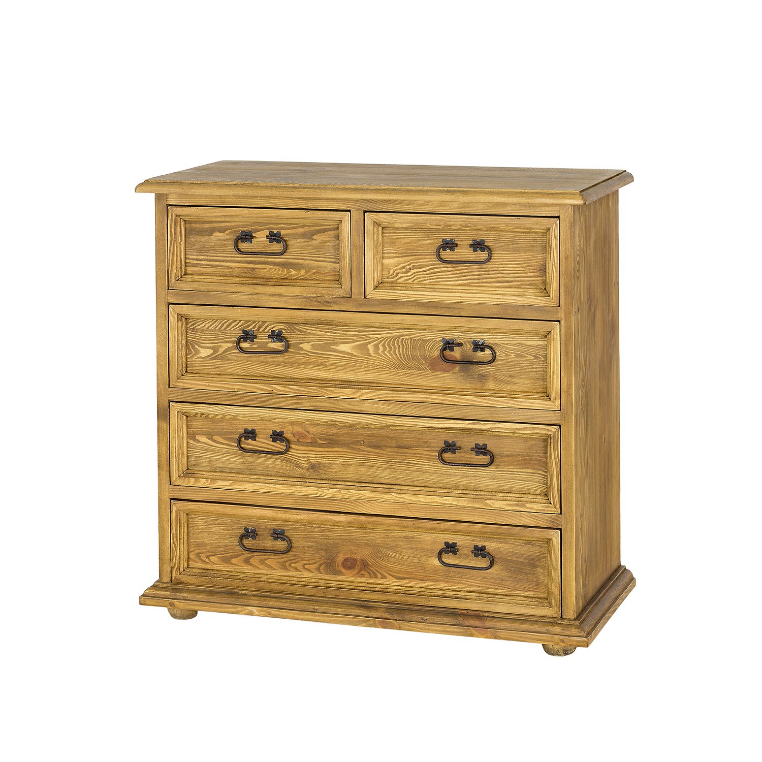 Pine chest of drawers RUSTIKAL KD702, white pine patina - Image 4